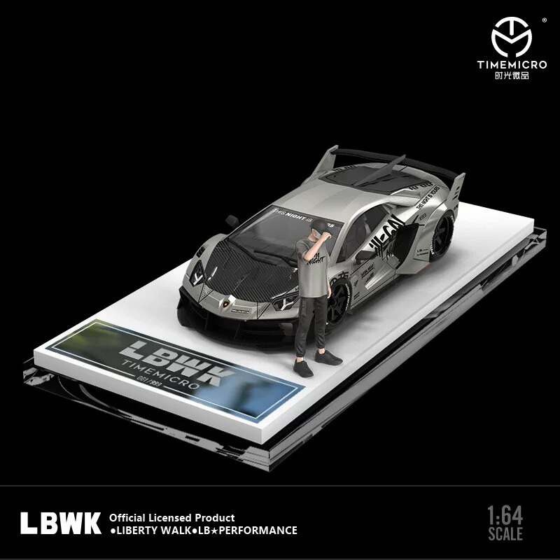 Timemicro1/64 Lamborghini Aventador Gtevo Lbwk Dark Night Combat Gray Alloy Car Model Timemicro1/64 Lamborghini Aventador Gtevo Lbwk Dark Night Combat Gray Alloy Car Model