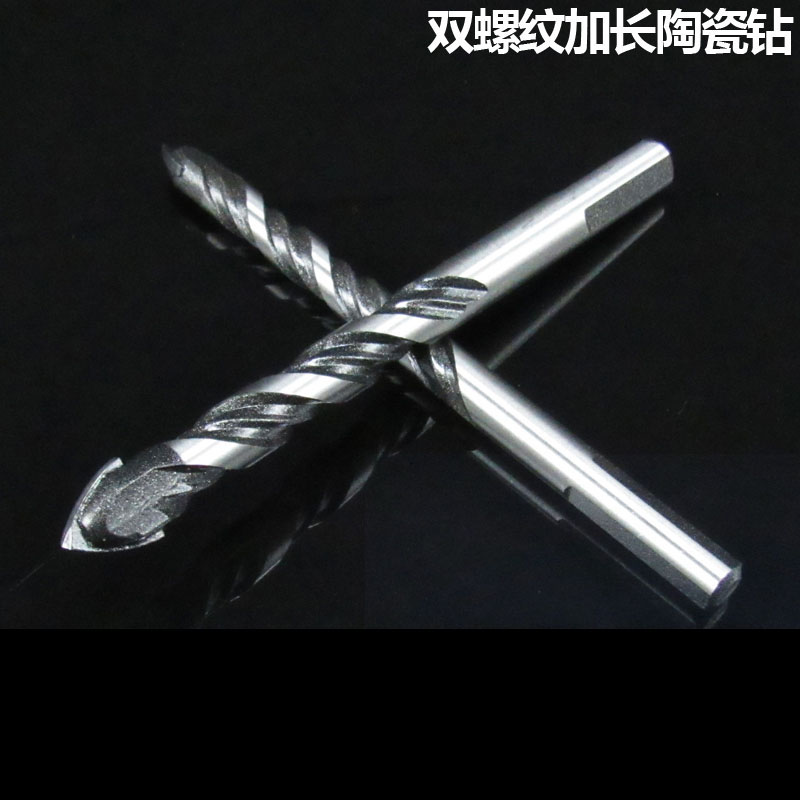 Lengthened woodworking ceramic reaming drill tile drill cement wall drill glass drill bit alloy triangle drill punch