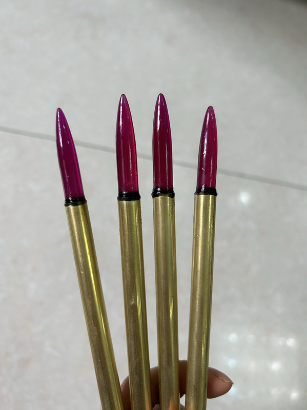 Hot-Selling Red Corundum Ruby Polishing Knife Pen Tip Slot Hardness 9 Polishing Gold and Silver Jewelry 20cm Copper Tube