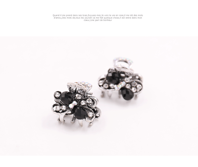 尚 accessories phụ kiện tóc người lớn tiara Hàn Quốc thanh lịch top clip nhỏ tóc mái kẹp tóc nhỏ bắt clip đen phụ kiện tóc ngắn