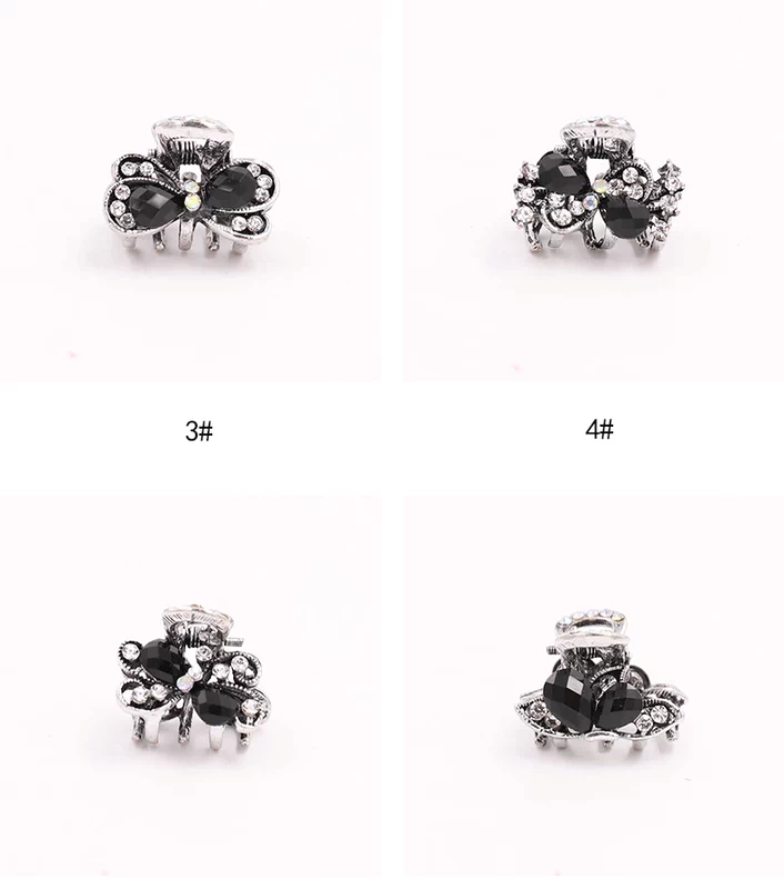 尚 accessories phụ kiện tóc người lớn tiara Hàn Quốc thanh lịch top clip nhỏ tóc mái kẹp tóc nhỏ bắt clip đen