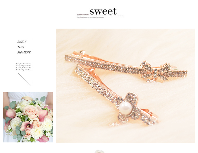DSHANG / code · Phiên bản Shang Han của kẹp tóc hoa trang sức Liu Haiding clip rhinestone từ clip mùa xuân clip phụ kiện tóc đồ buộc tóc