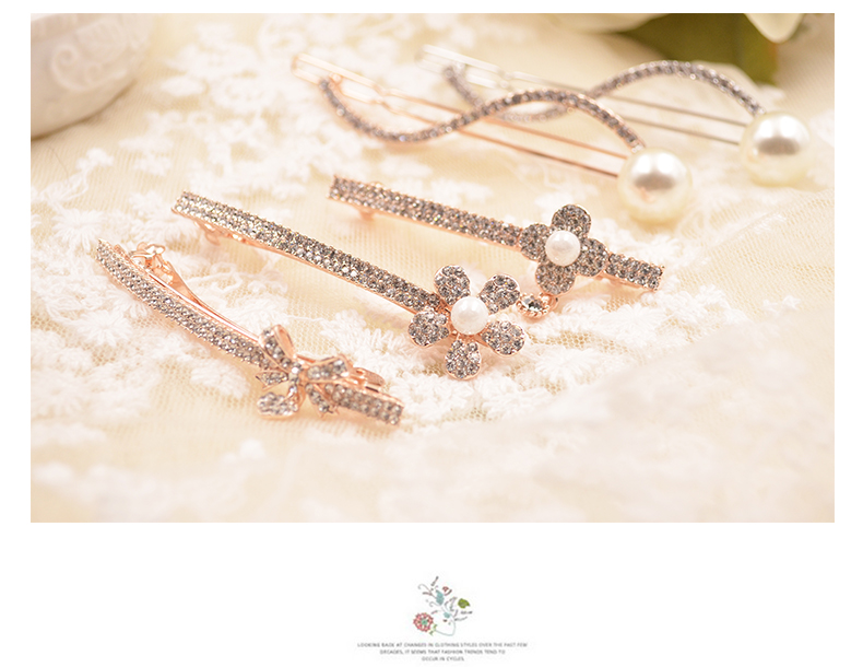 DSHANG / code · Phiên bản Shang Han của kẹp tóc hoa trang sức Liu Haiding clip rhinestone từ clip mùa xuân clip phụ kiện tóc đồ buộc tóc
