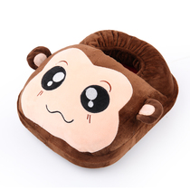 Plug-in electric foot warmers electric warm shoes heating warm foot mats electric shoes office warm shoes cartoon removable wash