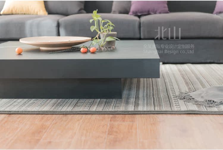 Nội thất nhà Beishan tùy chỉnh dày 10 cm mặt bàn Bắc Âu gió công nghiệp kiểu bàn cà phê ngắn phòng khách hiện đại đơn giản - Bàn trà ban ghe dep