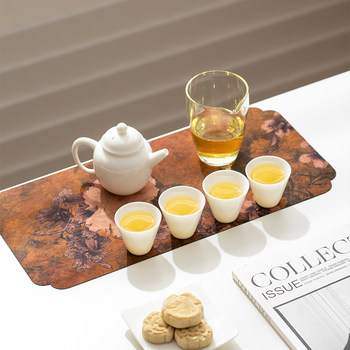 Outdoor tea set mutton fat jade travel tea set car camping portable kung fu tea set
