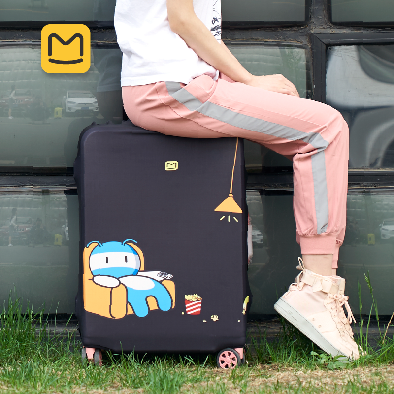 Horse honeycomb suitcase protective sleeve elastic trolley case thickened wear-resistant suitcase dust cover bag 20 24 inch
