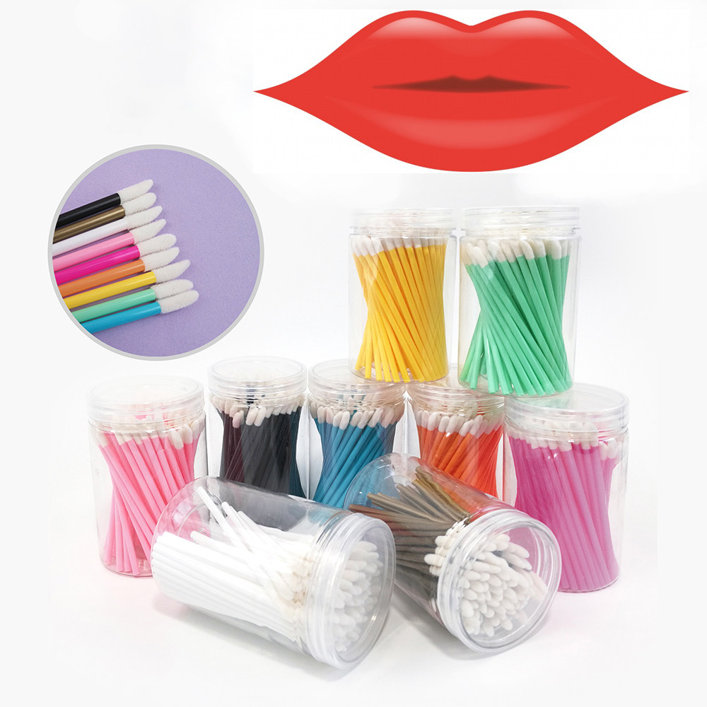 Disposable lipstick brush lip film brush lip glaze brush portable makeup brush eyeliner lip gloss lipstick brush 50 lip brush sticks