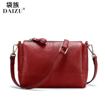  2021 new summer small bag mini small square bag head layer cowhide shoulder womens bag casual diagonal leather bag