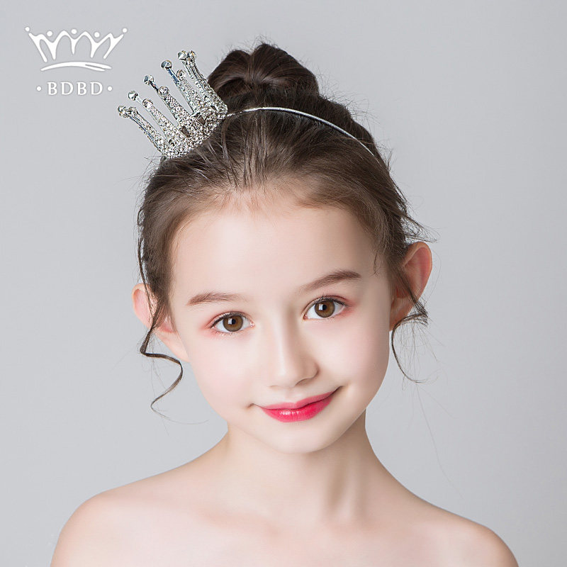 Children's Headwear Crown Girl Hair Accessories Hair Band Han Style Crown Baby Hair Hoop Girl Hair Clip South Korea Floral Hair Accessories