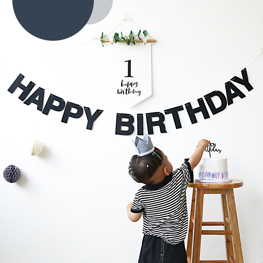 ins day department sensonian style baby birthday background wall arrangement photo props pull flowers pull flags unwoven banners
