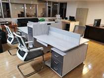 Modern staff computer desk simple staff desk office table and chair combination 2 four 4 people screen working space
