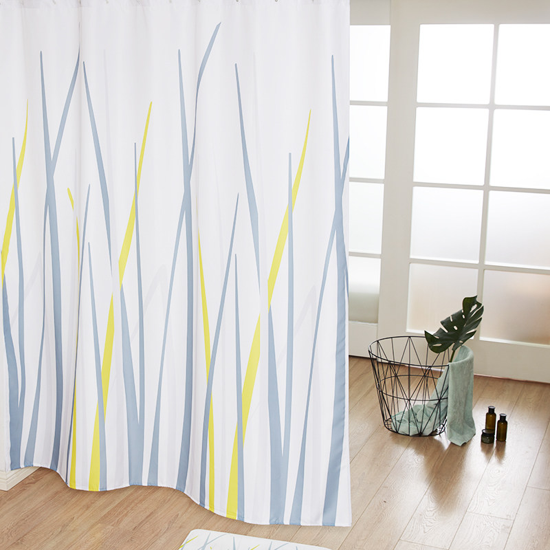 Magnetic Bath Curtain Suit Free From Stiletto Bathroom Dry Wet Partition Window Waterproof Bath Curtain Cloth Dressing Room Flex Straight Lever Hanging Curtain