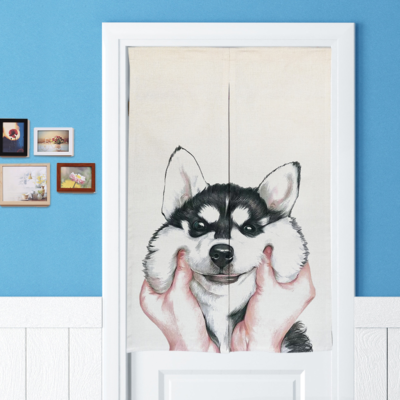 DOOR CURTAIN CARTOON HOME DOOR CURTAIN CLOTH ART SEMI-CURTAIN FREE PUNCH DOOR CURTAIN THICKENING DOOR CURTAIN LIVING-ROOM HOME MODERN BRIEF
