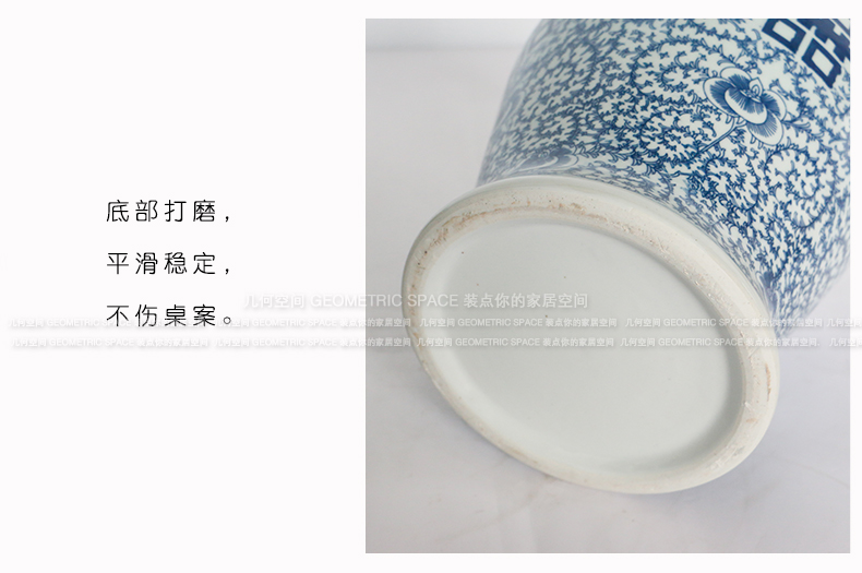 Chinese antique ceramics general happy character canister to storage tank home sitting room porch ark adornment ornament