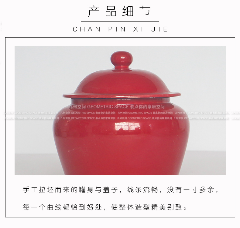 Modern Chinese style high temperature glaze ceramic wine storage tank with cover the jar to the sitting room porch home furnishing articles