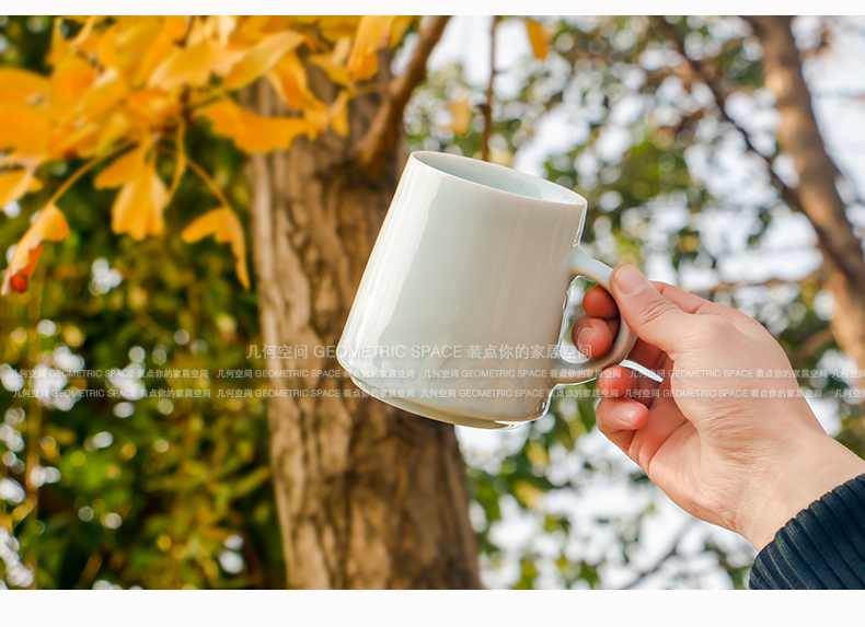 Manual its shadow green ceramic cup xiangyun expressions using edge creative office tea cup mark cup, valentine gift cup