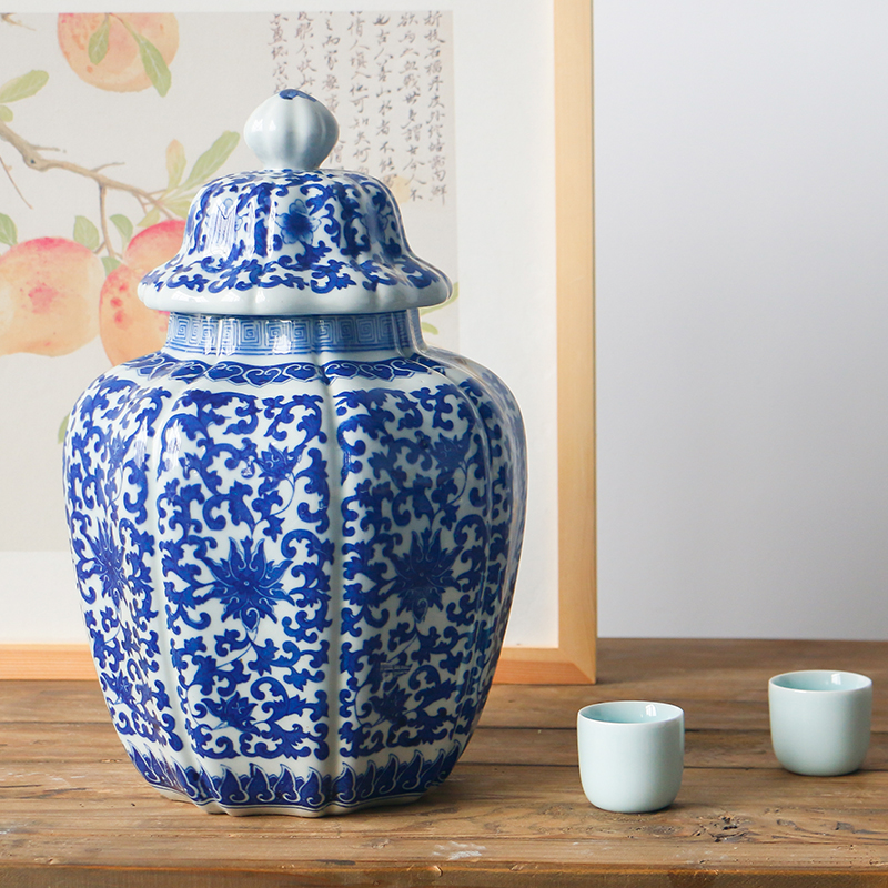 Modern Chinese style restoring ancient ways furnishing articles special - shaped ceramic canister to the sitting room is the study room partition adornment display