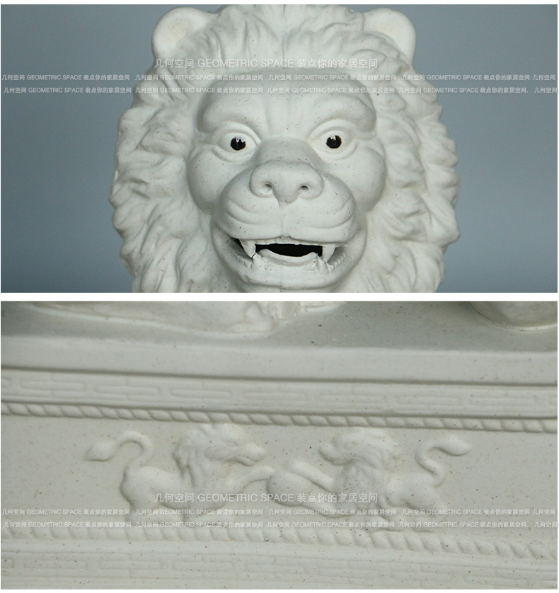 Jingdezhen white town curtilage the lion furnishing articles a Chinese sitting room porch study housewarming gift ceramic arts and crafts