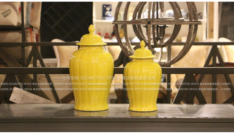 New Chinese style ceramic general pumpkin jar of large yellow small example room sitting room porch ark adornment furnishing articles