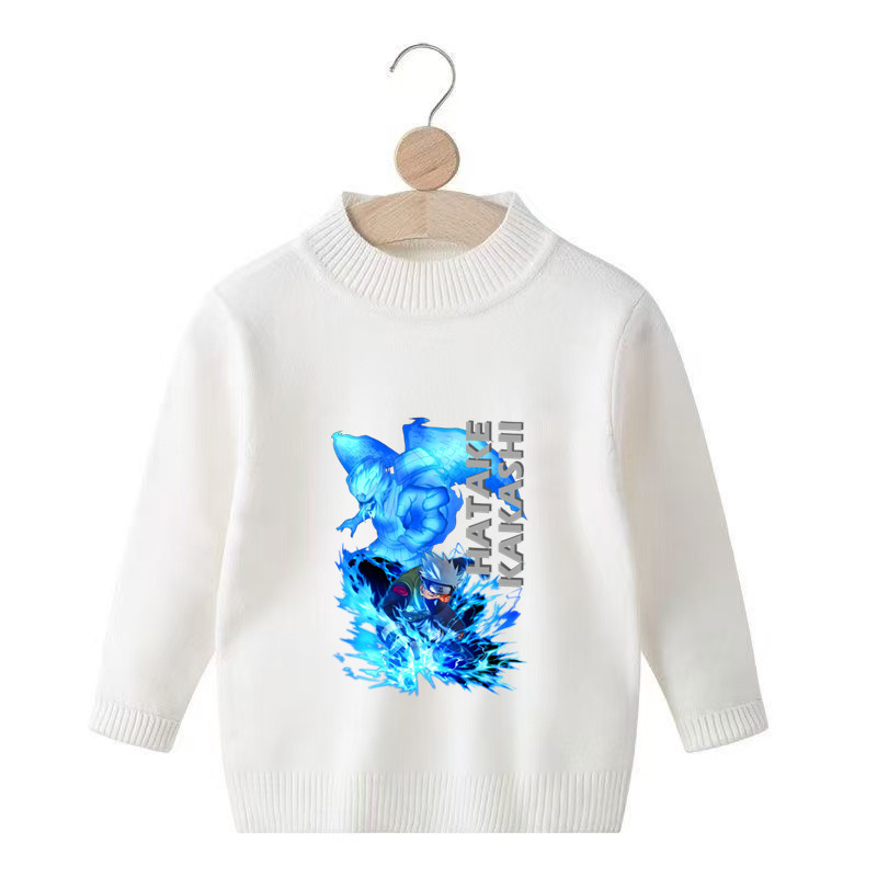 Naruto Children's Thin Sweater 2026 Autumn and Winter New Style Casual Versatile Cartoon Children's Sweater for Older Kids