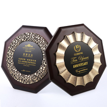 High-end authorization brand customized franchise card agent certificate Gold Foil Medal Bronze medal wooden tray wooden plaque Crystal