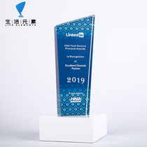 Trophy custom crystal trophy custom color trophy making Company Annual Award award outstanding employee medal lettering