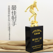  Crystal trophy personality customization Creative metal customization Football little golden man games championship trophy production