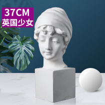  British girl plaster statue Character avatar Sketch teaching aids Still life decorative sculpture ornaments European-style model