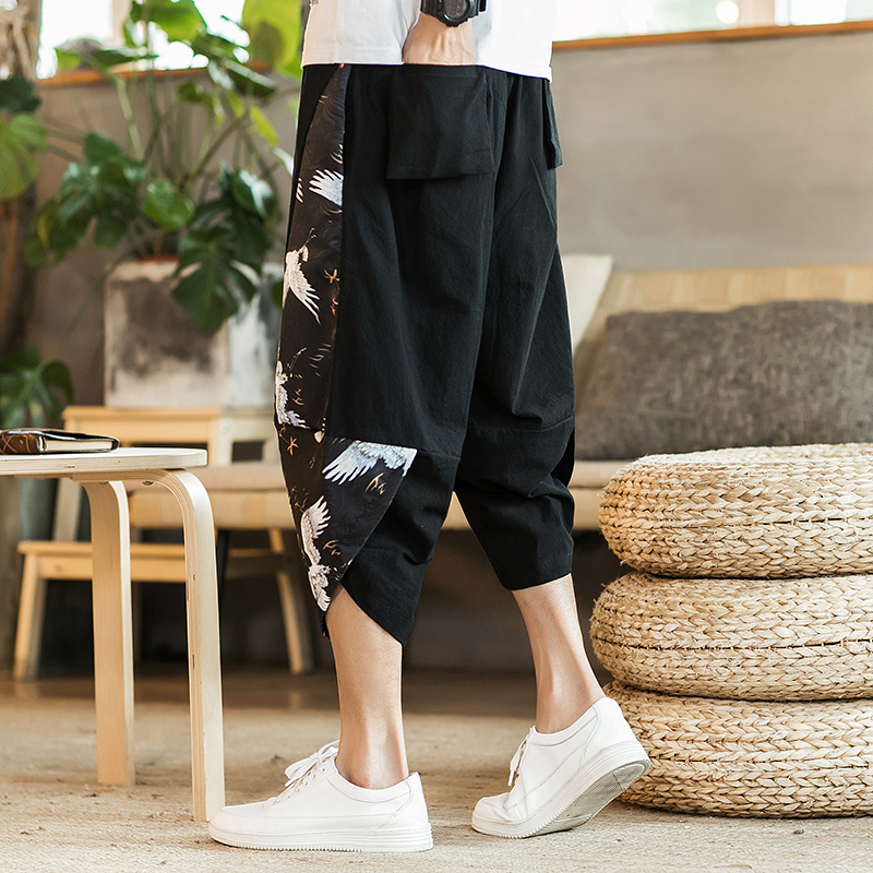 Summer Nine-Seven Pants Chinese Men's Windows Man's Large Size Tide of Harlan Shorts