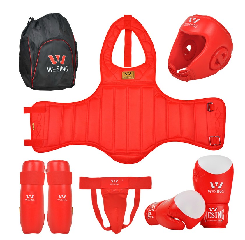 98 Style sanda protective gear Boxing protective gear Jiuzhishan Sanda protective gear Sanda protective gear set Training Boxing fitness