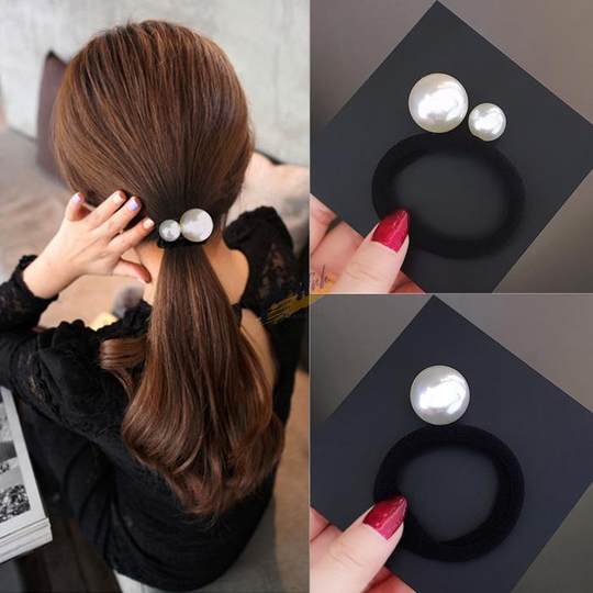 Haarseil aus Imitationsperlen, elegantes Haarseil, hohe Elastizität, Pferdeschwanzgummi, elegantes Gummiband, vielseitiges Haargummi, elegante koreanische Haaraccessoires