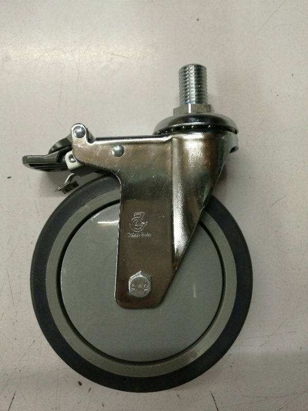 6-inch silent PU wheels M12 M16M20 screw rod universal wheel stack brake wheel color arranged according to the diameter of the screw rod