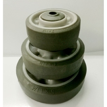 Taiwan victory rubber 3 inch 4 inch 5 inch medium ultra quiet W full effect wheel 125*32 single wheel caster screw