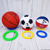 Basketball Topedestal Football Volleyball Fixer Placed Kindergarten 5 Numéro 7 montrant un disque de fixation anneau en plastique anneau