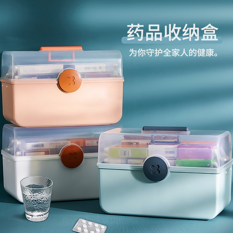 Medicine Box Home Medical Emergency Kit Big Number Medicine Box Home Dress Portable Multilayer Large Capacity Small Medicine Box Containing box