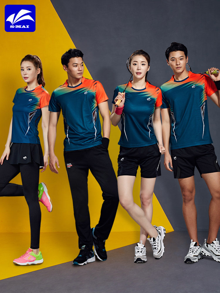 Group purchase 2021 speed Mai badminton suit suit men's and women's quick-drying air table tennis sports short-sleeved game suit