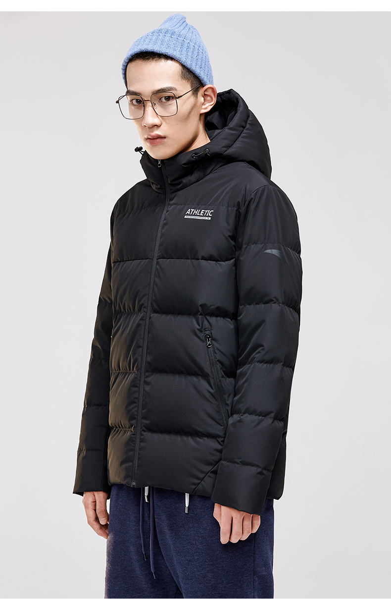 Anta down jacket nam 2019 mùa đông mới nhẹ áo khoác trùm đầu ngắn chống gió dày áo ấm xuống - Thể thao xuống áo khoác —