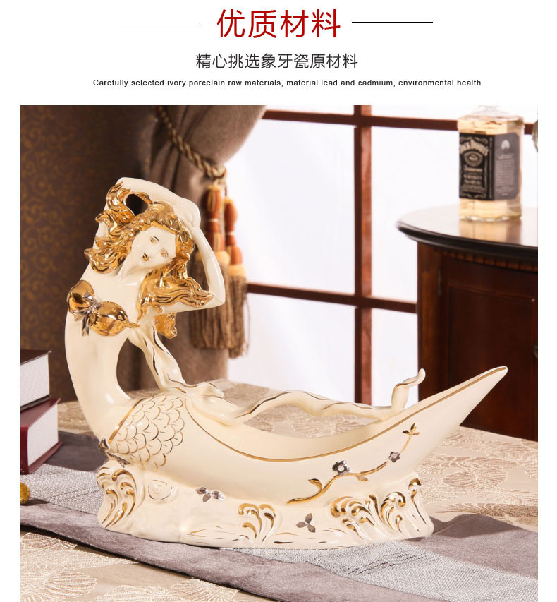 SAN road fort European ceramic mermaid wine wine ark, adornment inside adornment furnishing articles wedding gift