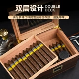 Коробка для сигар Kelong, хьюмидор из кедрового дерева, большая вместительная мужская коробка для сигар, набор инструментов, герметичный влагостойкий двухслойный шкаф