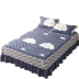 Chuối cây bông giường bông váy một mảnh phim hoạt hình dày bìa trượt bedspread Simmons nệm bảo vệ trẻ em - Trang bị tấm ga giường spa đẹp Trang bị tấm