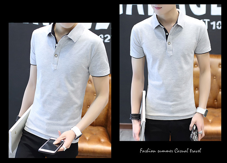 Fugui Bird Mùa Hè POLO Áo Sơ Mi Ngắn Tay Áo T-Shirt Slim thanh niên Ngắn Tay Áo T-Shirt Nam Kích Thước Lớn Nửa Tay Áo Quần Áo của Nam Giới mặc