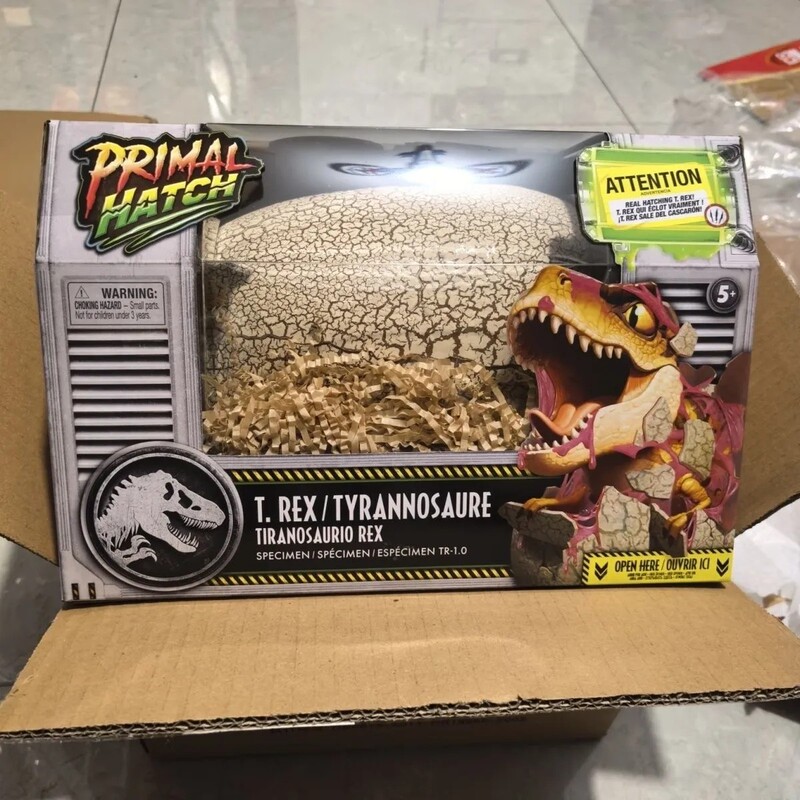 Jurassic World Intelligent Tyrannosaurus Rex Magic Egg Hatches and Can Make Sounds and Light up Electric Dinosaur Model Toy