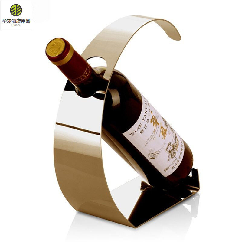 Creative stainless steel wine rack wine bottle rack simple wine cabinet display rack red wine bottle rack wine rack decoration