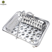 Stainless steel portable towel basket storage basket high-grade towel basket fruit basket KTV bar hot towel basket tray