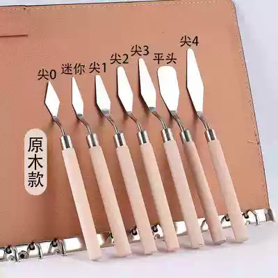 Full wholesale art color grading knife gouache scraper pigment pick knife Pointed oil painting knife Square pigment shovel