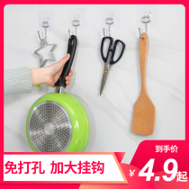 Wall pylons kitchen hooks strong viscose load-bearing viscose punch-free household door rear shelf suction cup sticky hook