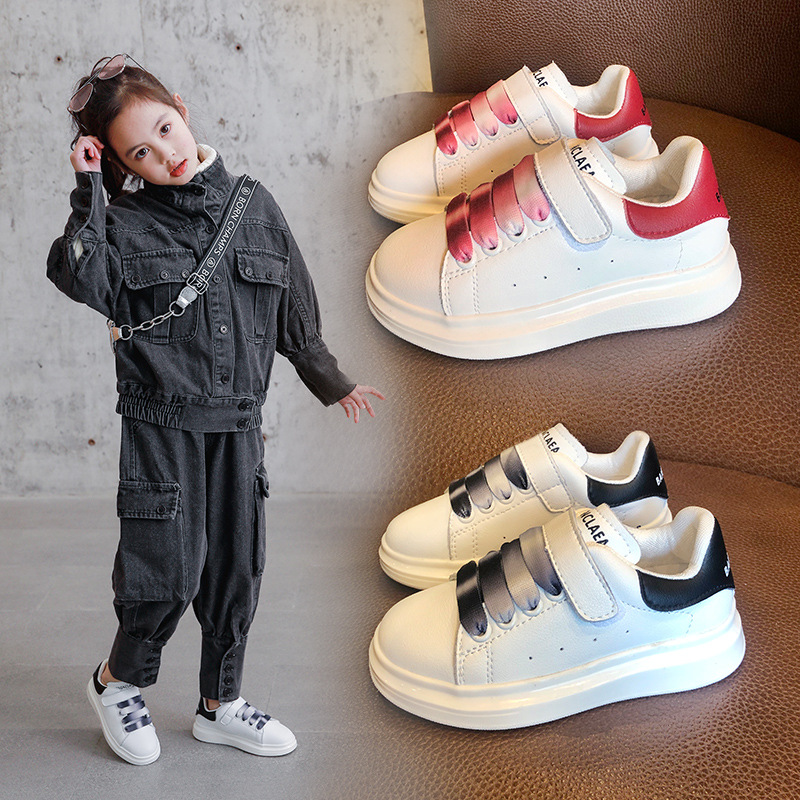British next sara children's board shoes 2021 autumn and winter New Korean girl white shoes boy's father children's shoes