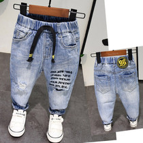 Boy Clothing Boy Jeans Fall 2021 New 3 Children 4 Ocean Gas 2 Pants 5 Children 6 Fall Casual Pants 7 Years Old