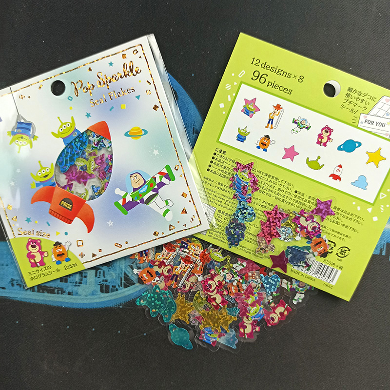Toy Story Gold Stamping Stickergilding Stickers Mickey Snoopy KT Hand account Stickers hellokitty Sticker children Small sticker kindergarten